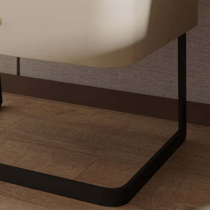 Mid-Century Eco-Board Carbon Steel 1-Drawer Nightstand