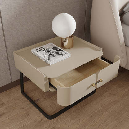 Mid-Century Eco-Board Carbon Steel 1-Drawer Nightstand