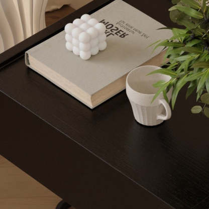 Minimalist Wood Glass 1-Drawer Nightstand