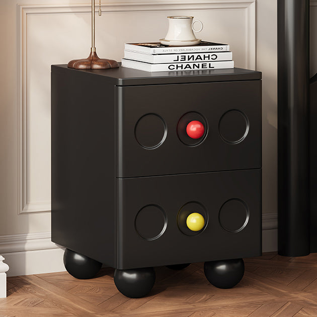 Scandinavian Wood 2-Drawer Nightstand