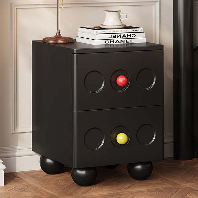 Scandinavian Wood 2-Drawer Nightstand