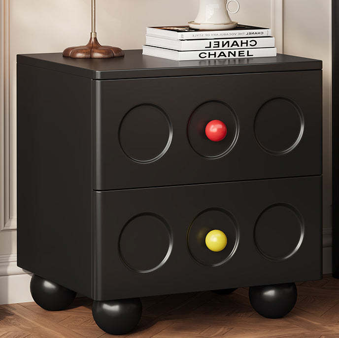 Scandinavian Wood 2-Drawer Nightstand