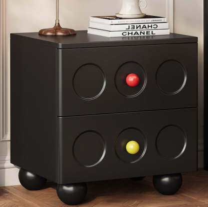 Scandinavian Wood 2-Drawer Nightstand