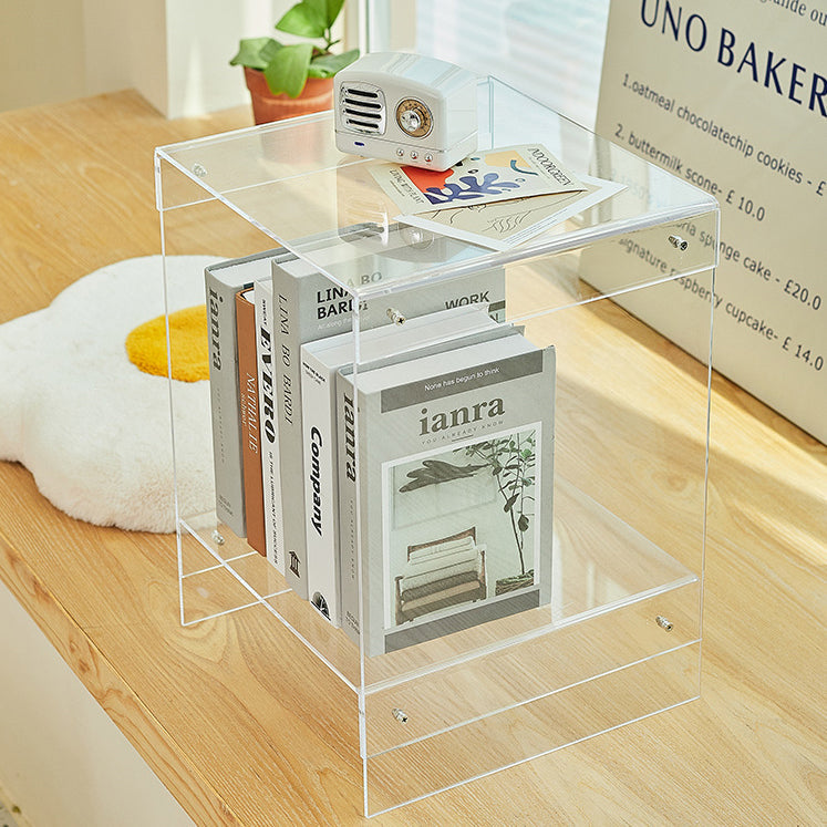 Minimalist Acrylic 2-Tier End Table