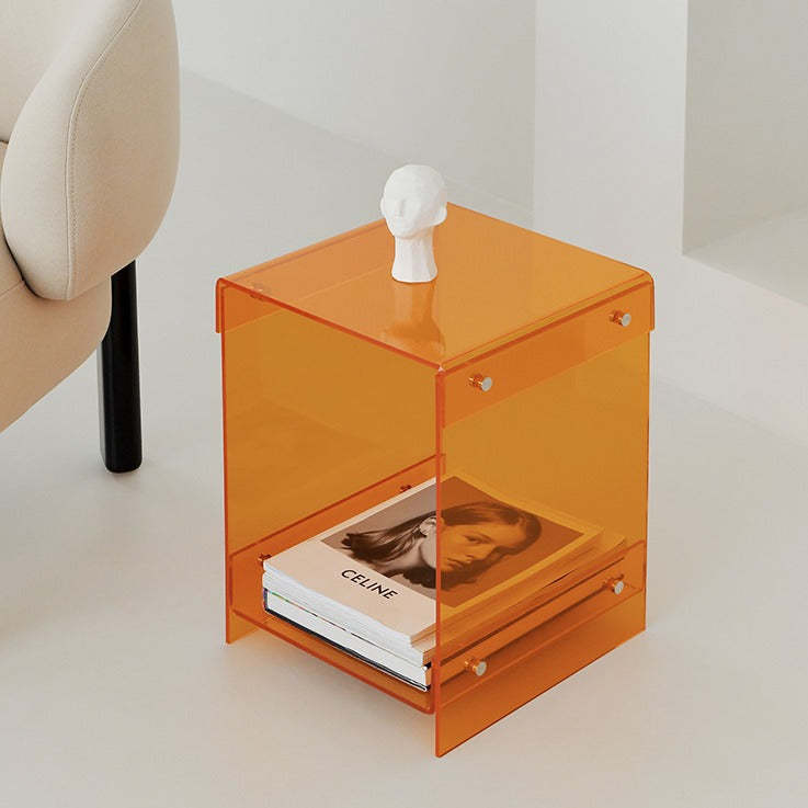 Minimalist Acrylic 2-Tier End Table
