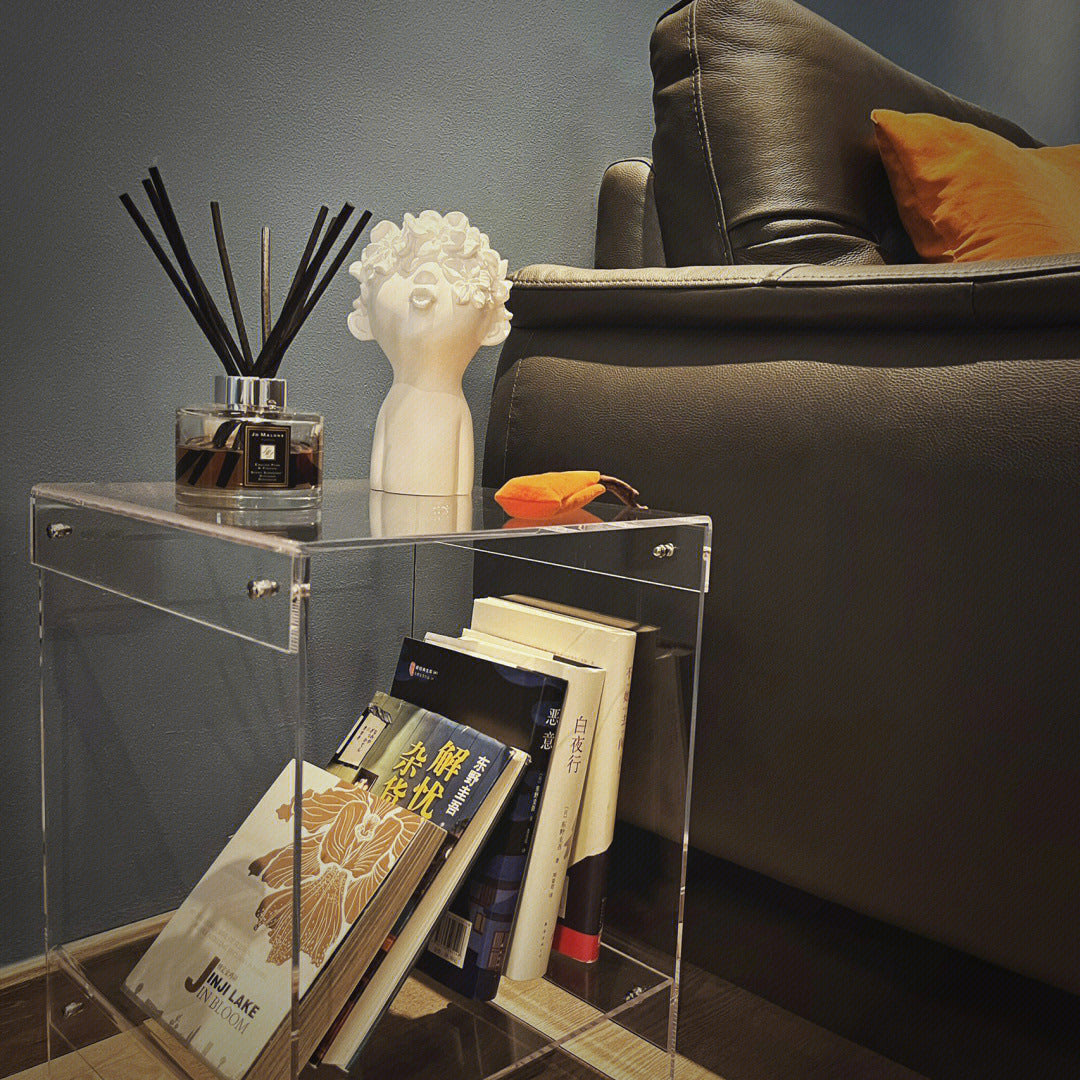 Minimalist Acrylic 2-Tier End Table