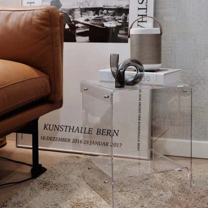 Minimalist Acrylic 2-Tier End Table