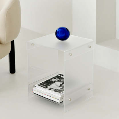 Minimalist Acrylic 2-Tier End Table