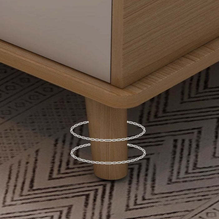 Minimalist Wood Engineered Wood Coffee Table — Walnut Color - One Drawer