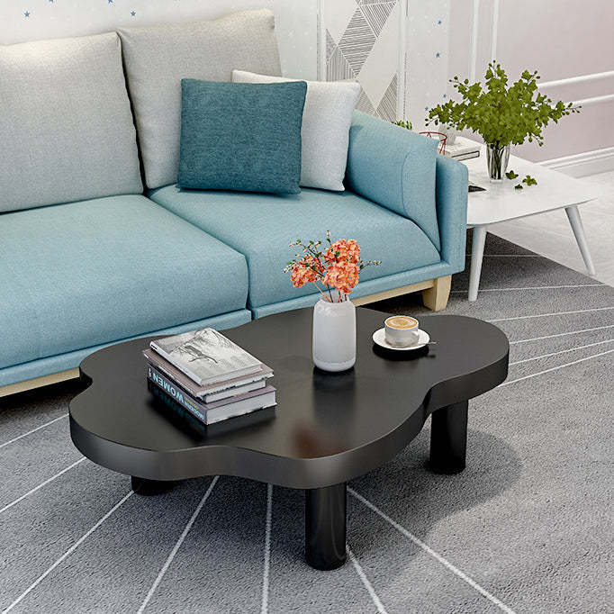 Nordic cloud wood coffee tables — 1.97" H x 43.31" L x 31.5" W / Black