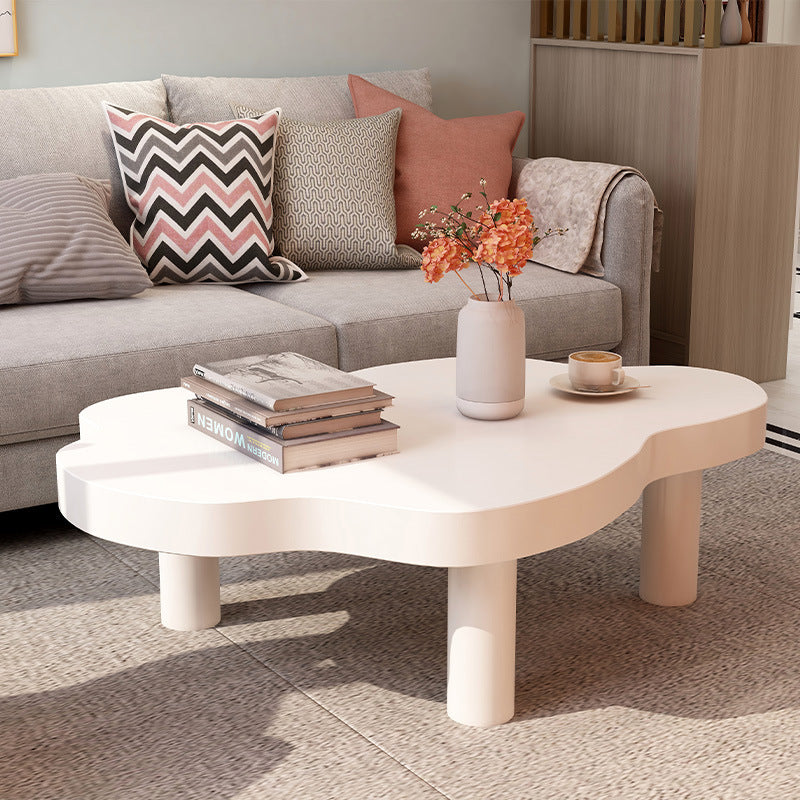 Scandinavian Cloud Cream Wood Coffee Table — White