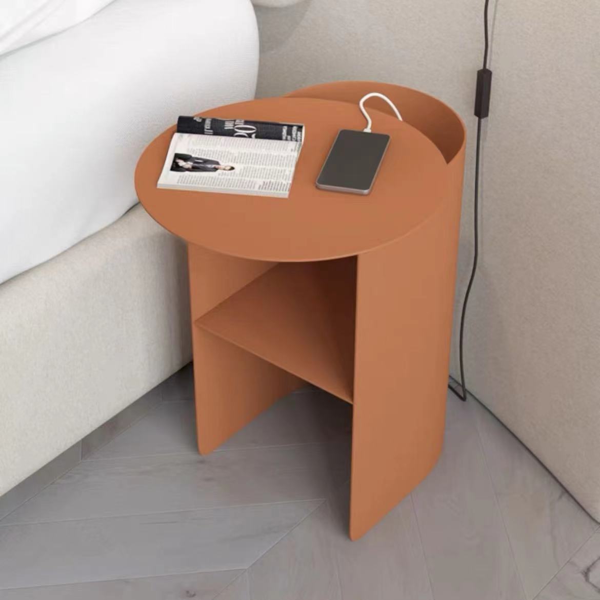Minimalist Cylinder Stainless Steel End Table