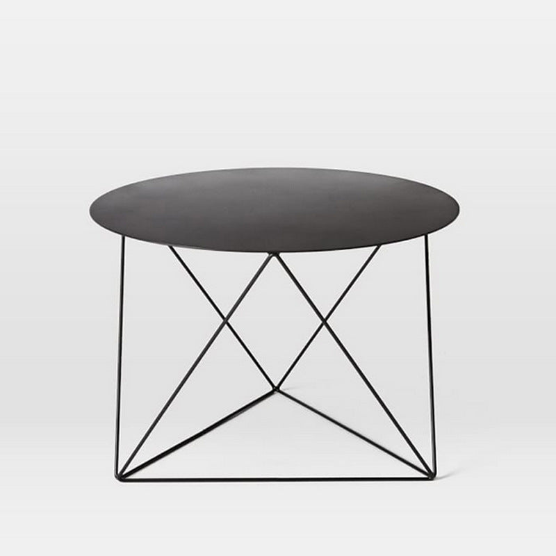 Minimalist Triangle-Leg Iron Coffee Table