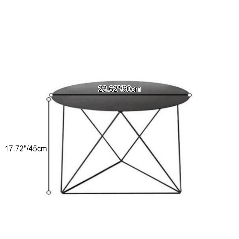 Minimalist Triangle-Leg Iron Coffee Table
