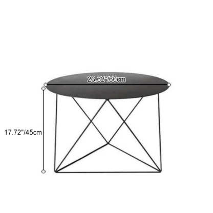 Minimalist Triangle-Leg Iron Coffee Table