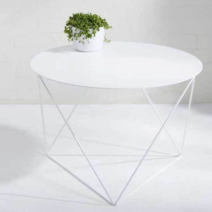 Minimalist Triangle-Leg Iron Coffee Table