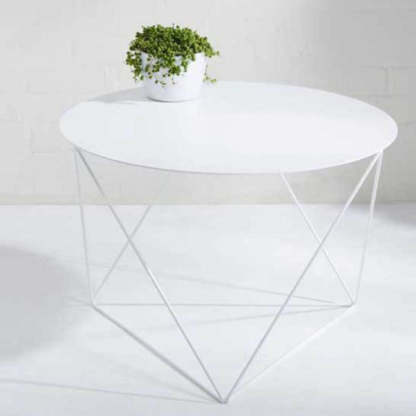 Minimalist Triangle-Leg Iron Coffee Table