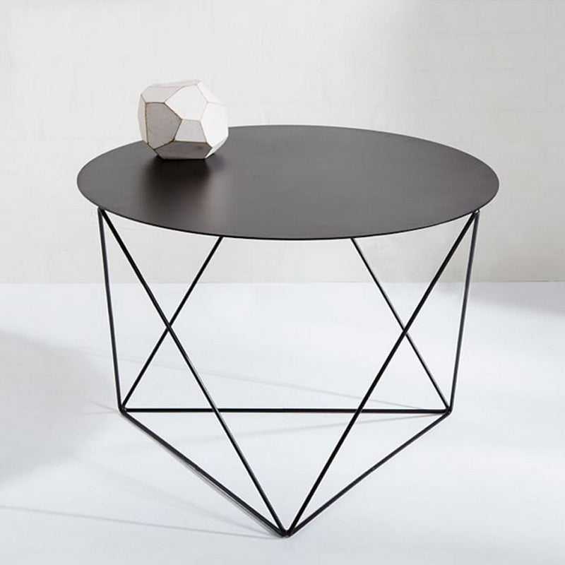 Minimalist Triangle-Leg Iron Coffee Table