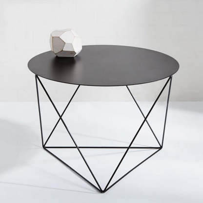 Minimalist Triangle-Leg Iron Coffee Table