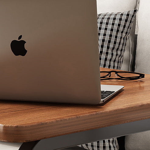Minimalist Roller Metal Wood End Table
