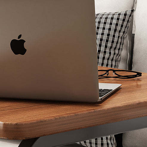 Minimalist Roller Metal Wood End Table