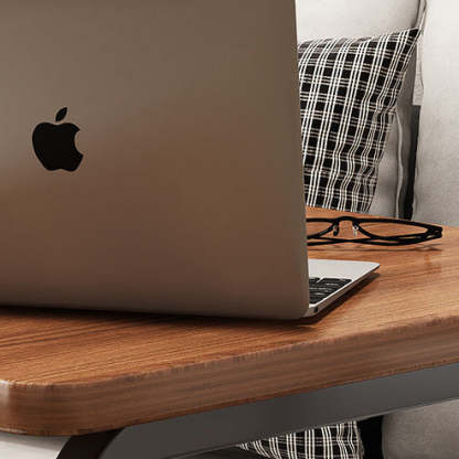 Minimalist Roller Metal Wood End Table