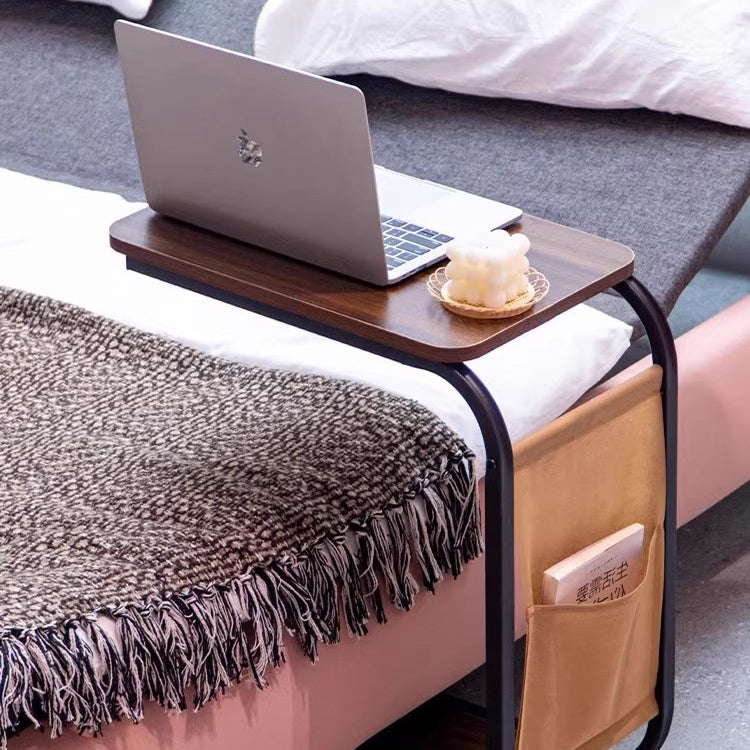 Minimalist Roller Metal Wood End Table