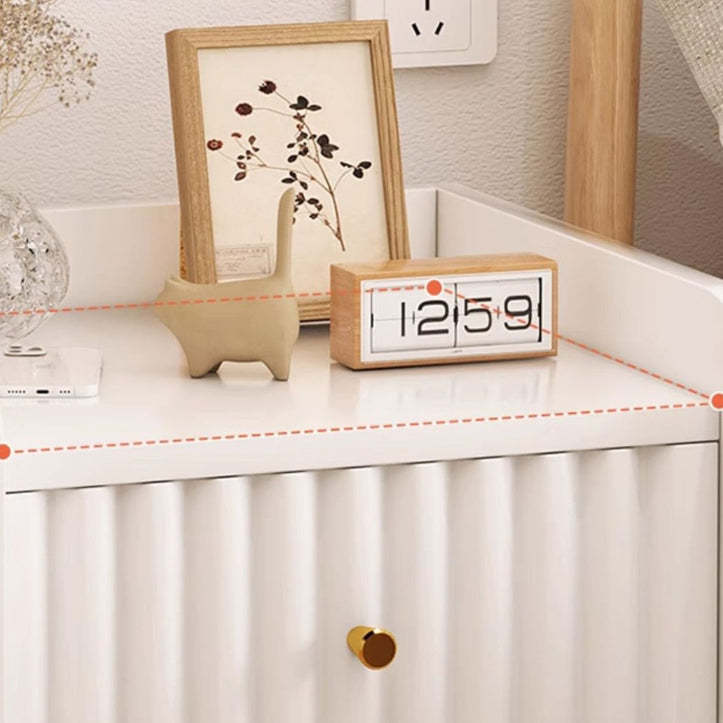 Minimalist Wave Density Panel Nightstand