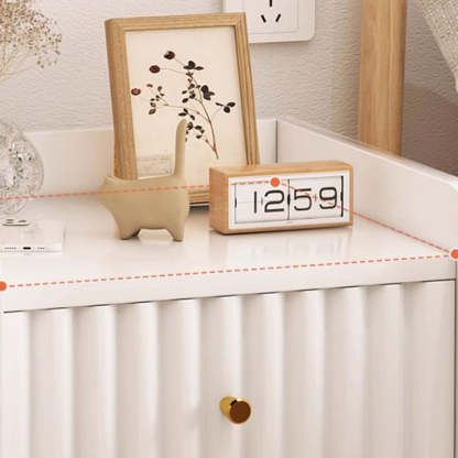 Minimalist Wave Density Panel Nightstand