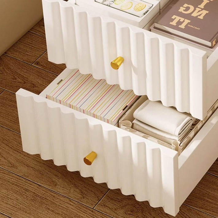 Minimalist Wave Density Panel Nightstand