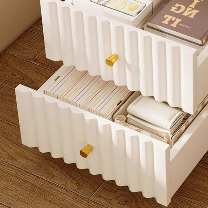 Minimalist Wave Density Panel Nightstand