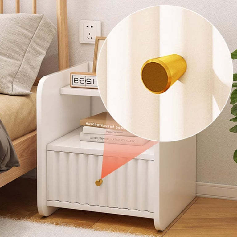 Minimalist Wave Density Panel Nightstand