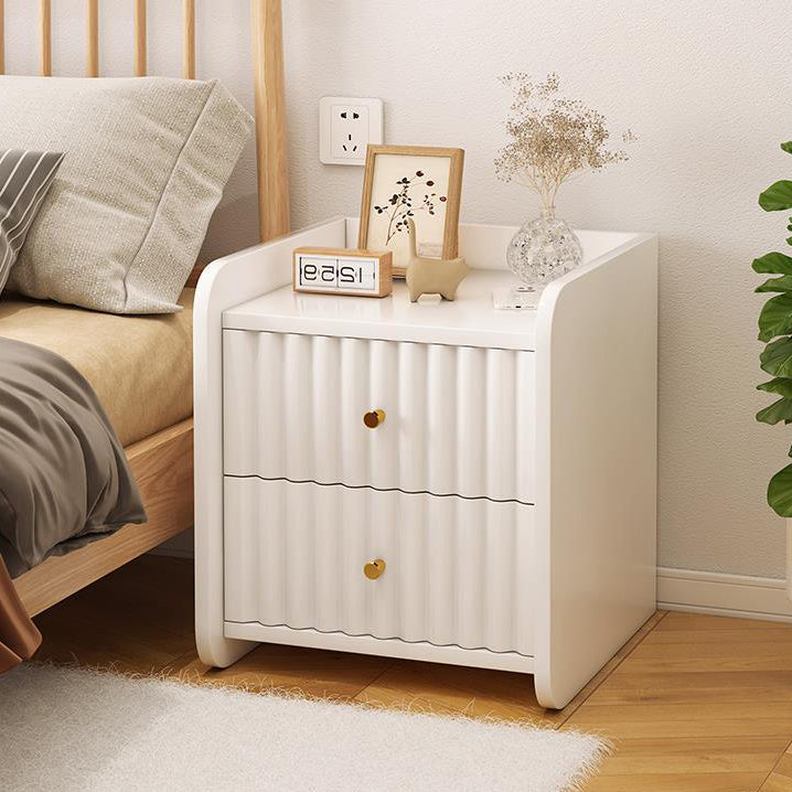 Minimalist Wave Density Panel Nightstand