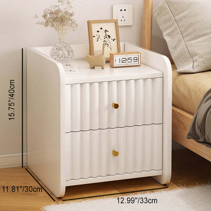 Minimalist Wave Density Panel Nightstand