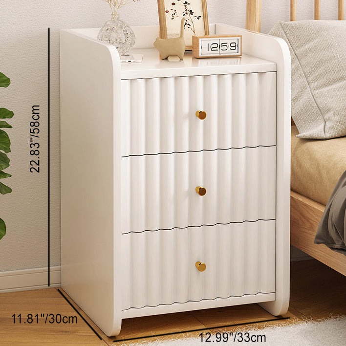 Minimalist Wave Density Panel Nightstand