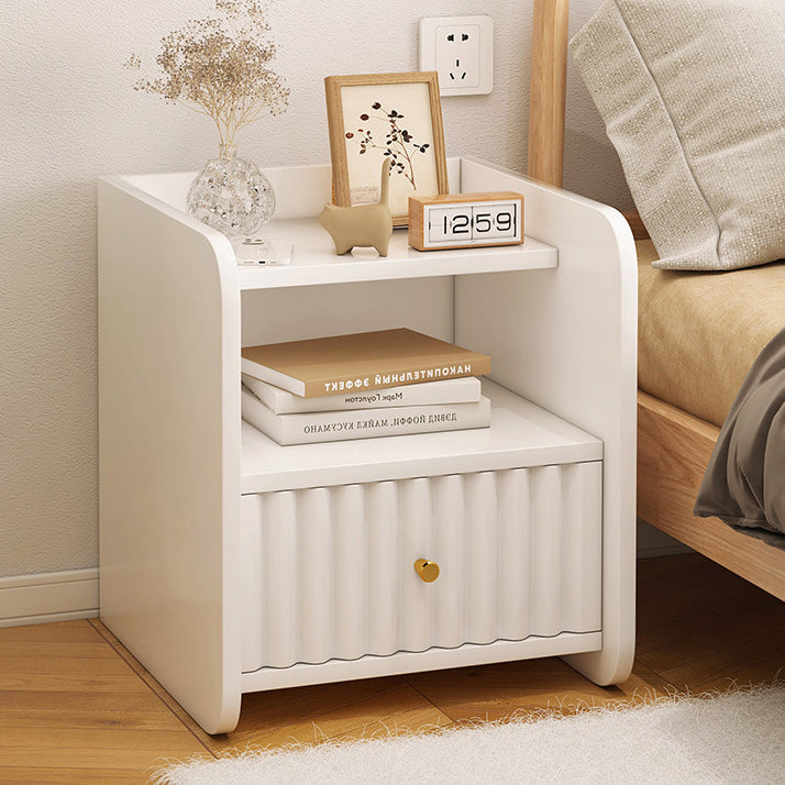 Minimalist Wave Density Panel Nightstand