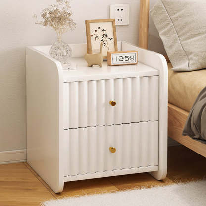 Minimalist Wave Density Panel Nightstand — 2