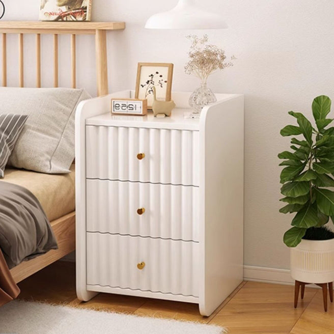 Minimalist Wave Density Panel Nightstand — 3