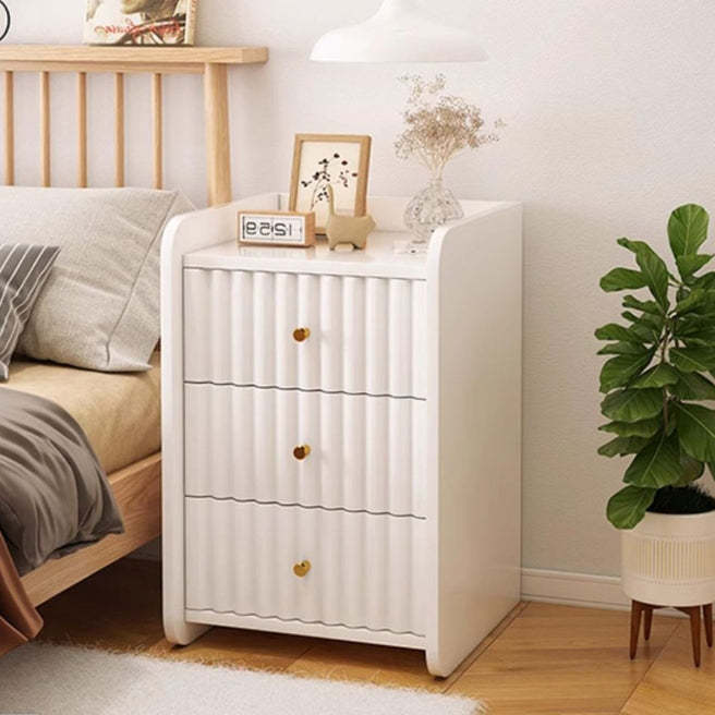 Minimalist Wave Density Panel Nightstand — 3