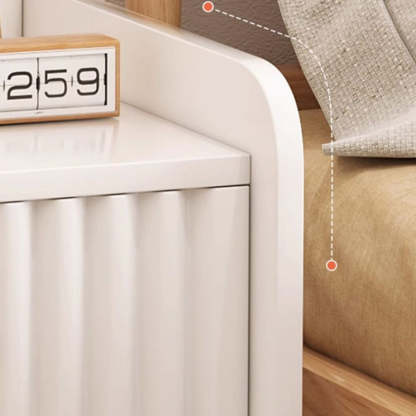 Minimalist Wave Density Panel Nightstand