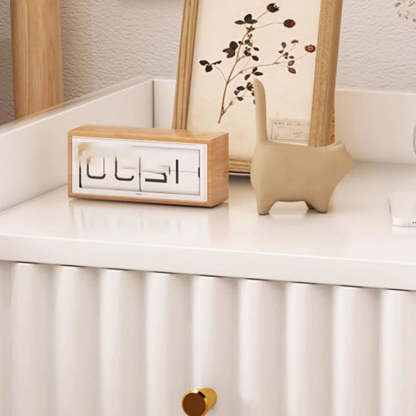 Minimalist Wave Density Panel Nightstand
