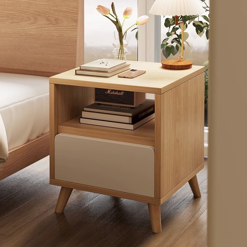 Wood minimalist nightstands — 15.75" L x 13.39" W x 18.11" H / Set of 1