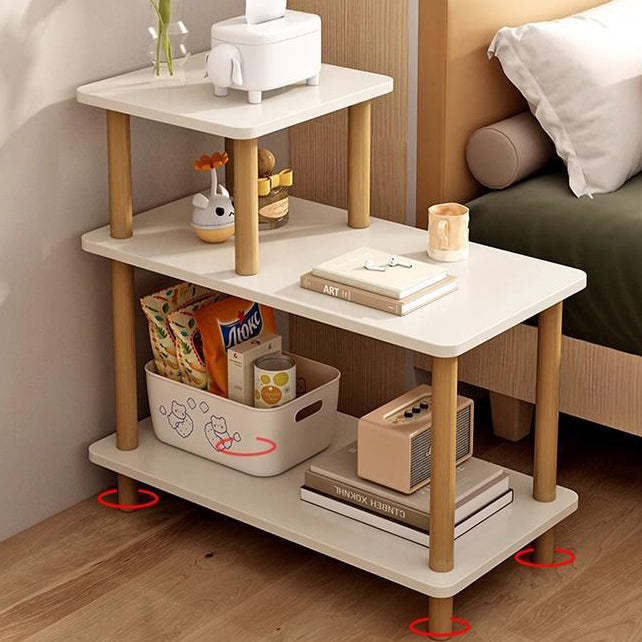 Minimalist Wooden 3-Tier Side Table — Original Wood Color