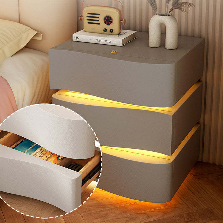 Minimalist Ambiance Light Wood Nightstand — 3 / Khaki