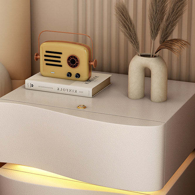 Minimalist Ambiance Light Wood Nightstand — 3 / Light Gray