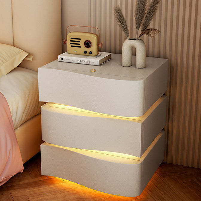 Minimalist Ambiance Light Wood Nightstand — 2 / Light Gray