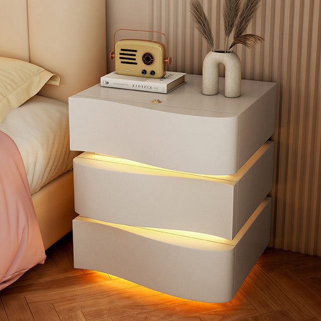 Minimalist Ambiance Light Wood Nightstand — 2 / Milky Coffee Color