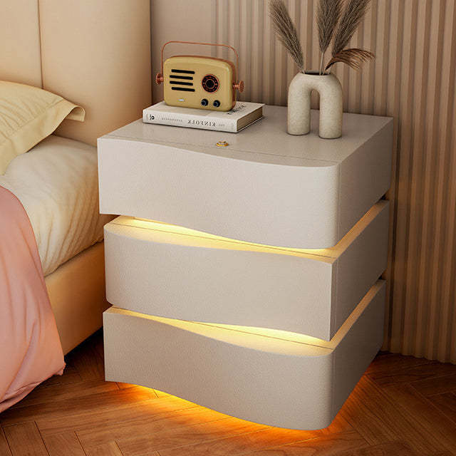 Minimalist Ambiance Light Wood Nightstand — 2 / Milky Coffee Color