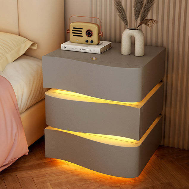 Minimalist Ambiance Light Wood Nightstand — 2 / Dark Gray