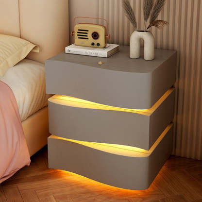Minimalist Ambiance Light Wood Nightstand — 2 / Dark Gray
